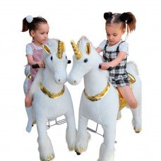 MY PONY ride on Unicorn - Medium/White & Gold Unicorn