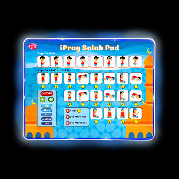 Light Up iPray Salah Pad – Blue